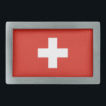 Switzerland Flag Belt Buckle<br><div class="desc">Patriotic flag of Switzerland.</div>