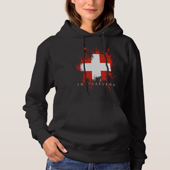 Switzerland Flag Bern Genf State Nationality Hoodie (Front)