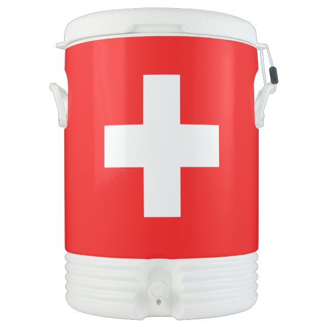 Switzerland Flag Beverage Cooler (Front)