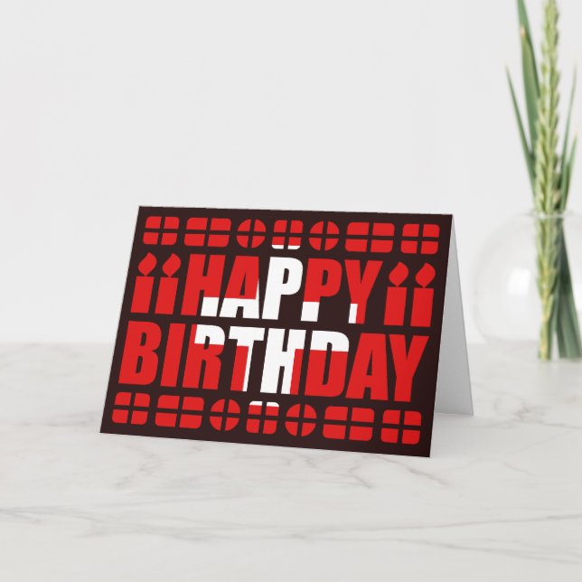 Switzerland Flag Birthday Card (Front)