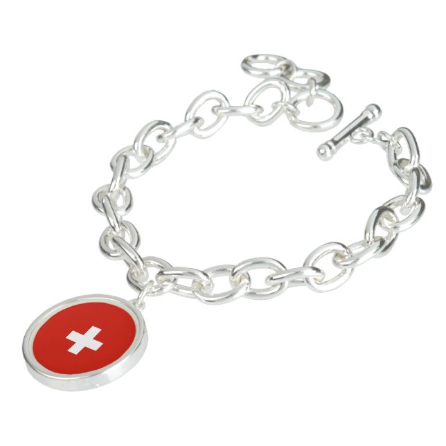 Switzerland flag bracelet (Side)