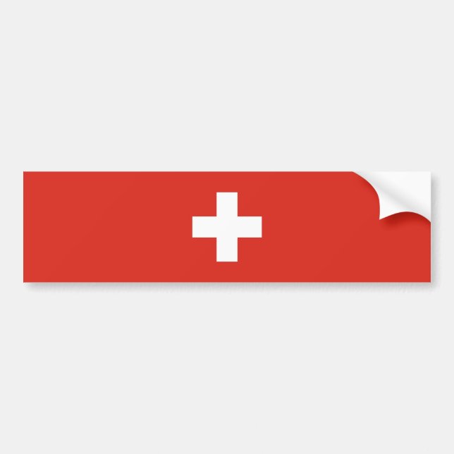 Switzerland Flag Bumper Sticker (Front)