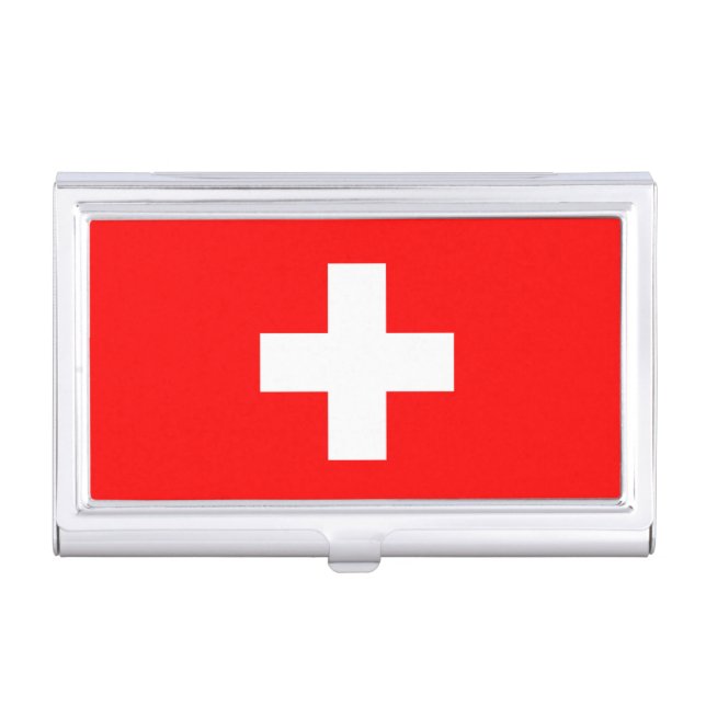 Switzerland Flag Business Card Case (Front)