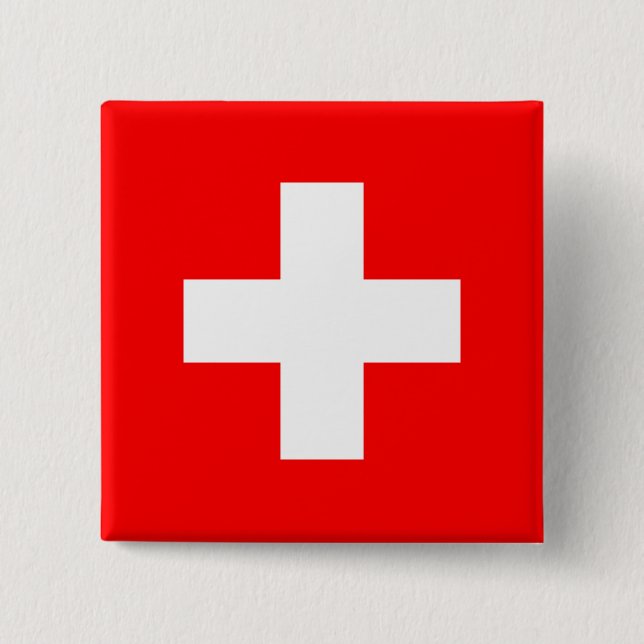 Switzerland Flag Button (Front)