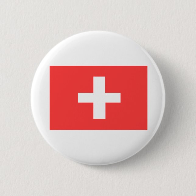 Switzerland Flag Button (Front)