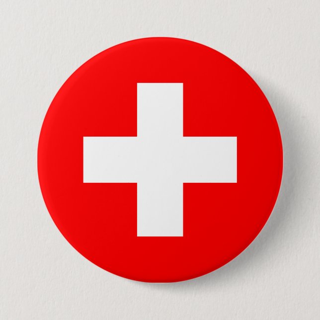 Switzerland Flag Button (Front)