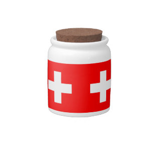 Switzerland Flag Candy Jar