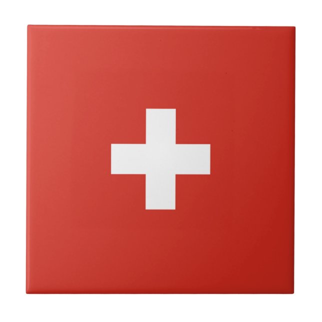 Switzerland flag ceramic tile (Front)