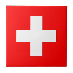 Switzerland Flag Ceramic Tile
