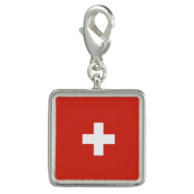 Switzerland flag charm (Front)