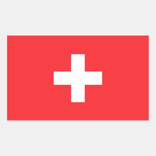 Switzerland Flag Classic Rectangular Sticker