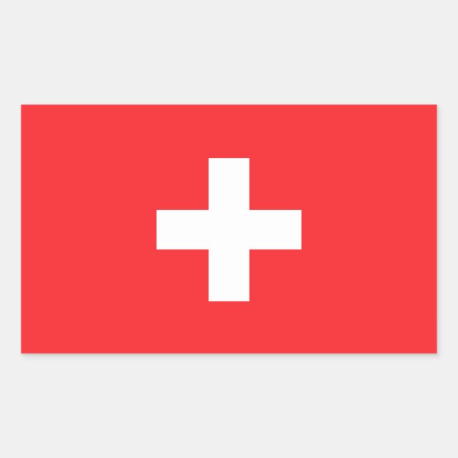 Switzerland Flag Classic Rectangular Sticker (Front)