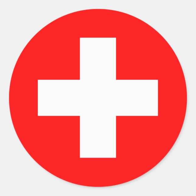 Switzerland Flag Classic Round Sticker (Front)
