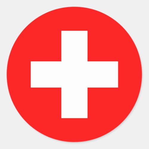 Switzerland Flag Classic Round Sticker