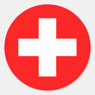 Switzerland Flag Classic Round Sticker