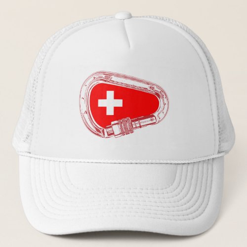 Switzerland Flag Climbing Carabiner Trucker Hat