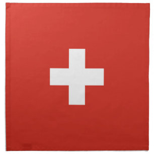 Switzerland flag cloth napkin