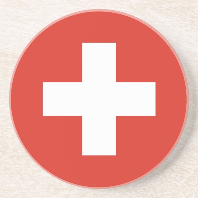Switzerland Flag Coaster (Front)