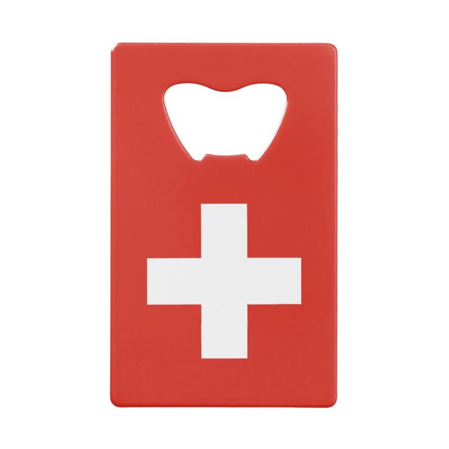 Switzerland Flag Credit Card Bottle Opener (Front)