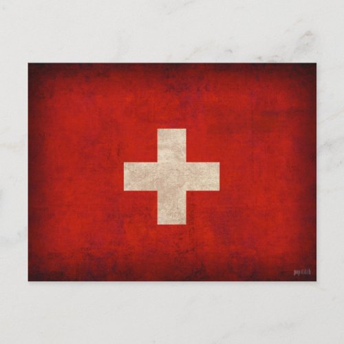 Switzerland Flag Distressed Postcards