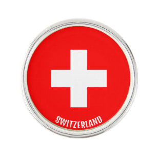 Switzerland Flag Elegant Patriotic Lapel Pin