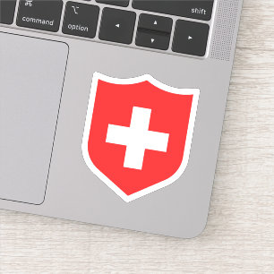 Switzerland Flag Emblem Patriotic Travel Sticker