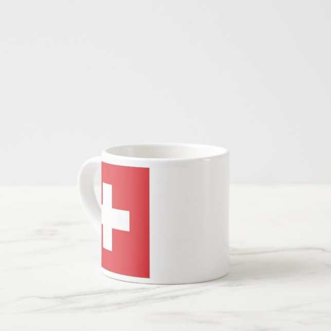 Switzerland Flag Espresso Cup (Front Left)