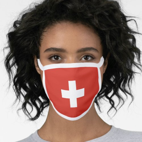 Switzerland flag face mask