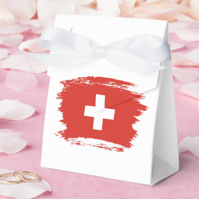 Switzerland flag favor boxes (Wedding)