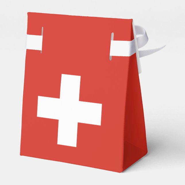 Switzerland Flag Favor Boxes (Back Side)