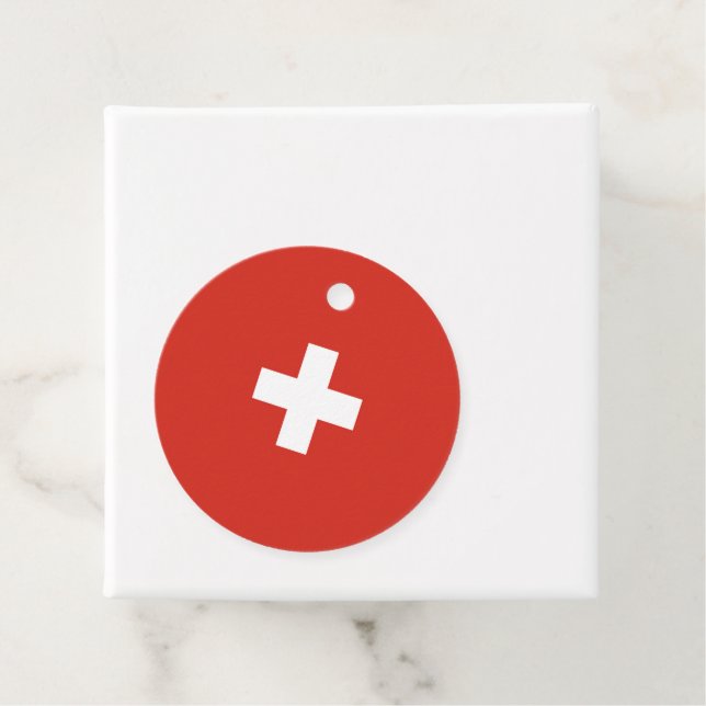 Switzerland flag favor tags (In Situ)