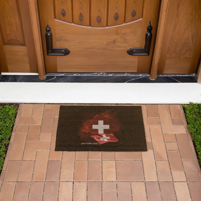 Switzerland flag fiber doormat (Insitu (Outdoor))