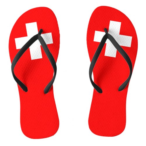 Switzerland Flag Flip Flops