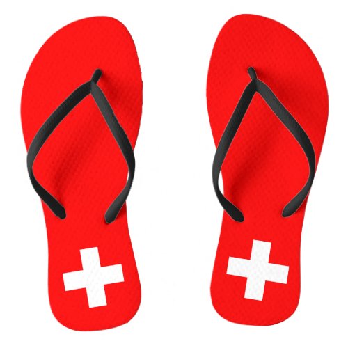 Switzerland Flag Flip Flops