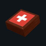 Switzerland Flag Gift Box<br><div class="desc">Patriotic flag of Switzerland.</div>