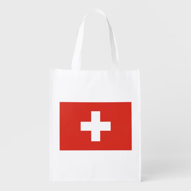 Switzerland Flag Grocery Bag (Front)