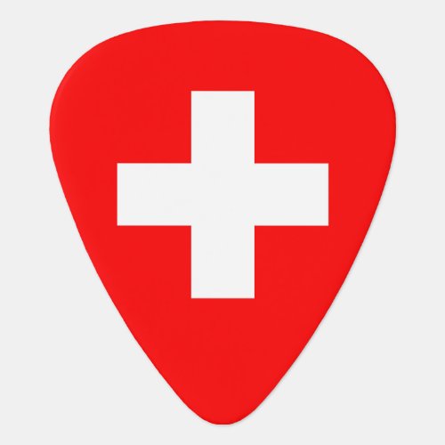 Switzerland Flag Guitar Pick