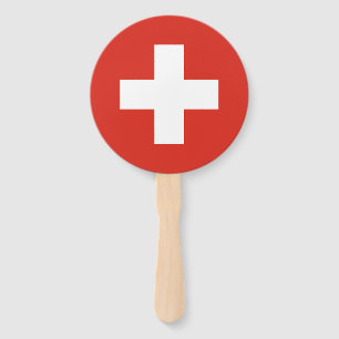 Switzerland Flag Hand Fan