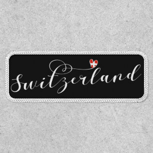 Switzerland Flag In Heart, Swiss Patch