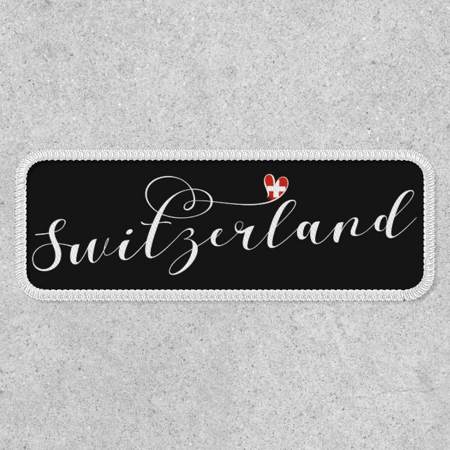 Switzerland Flag In Heart, Swiss Patch (Front)