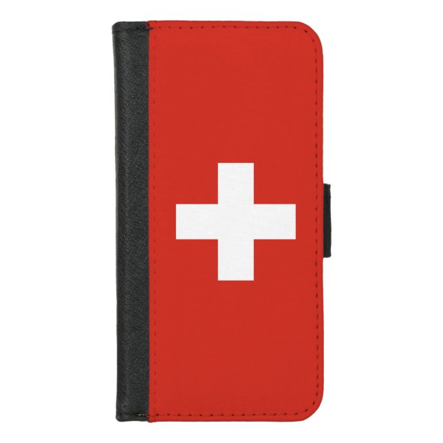 Switzerland Flag iPhone Wallet Case (Front)