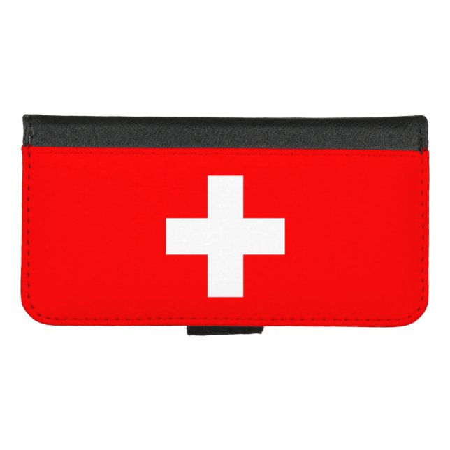 Switzerland Flag iPhone Wallet Case (Front (Horizontal))
