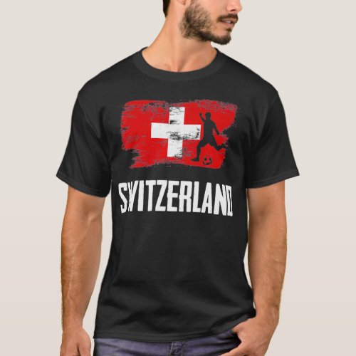 Switzerland Flag Jersey Swiss Soccer Team Swiss lo T_Shirt