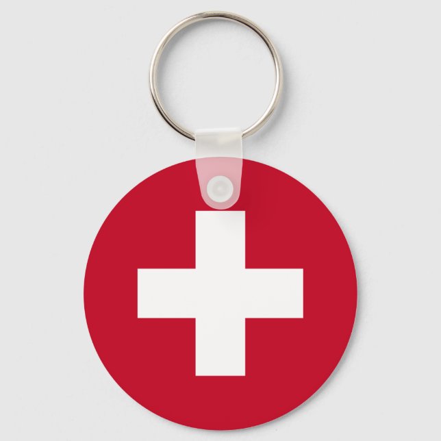 Switzerland Flag Keychain (Front)
