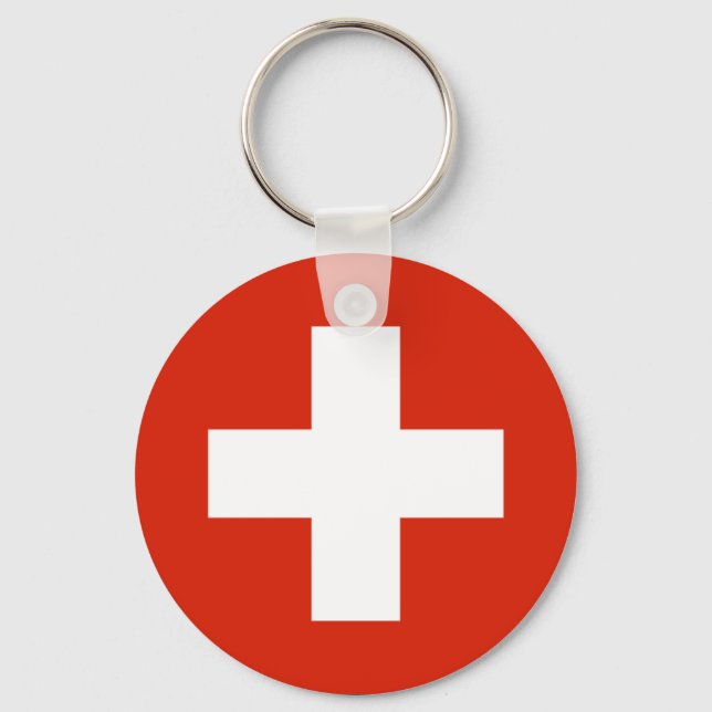 switzerland flag keychain (Front)