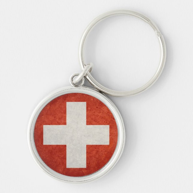 Switzerland Flag Keychain (Front)