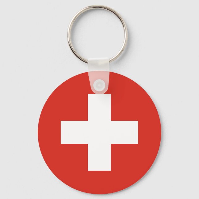 Switzerland Flag Keychain (Front)