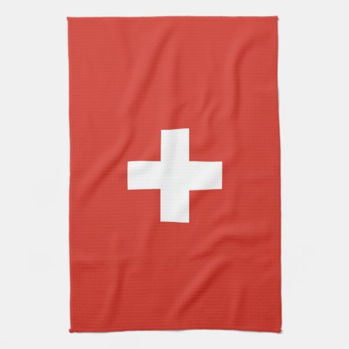 Switzerland flag kitchen towel