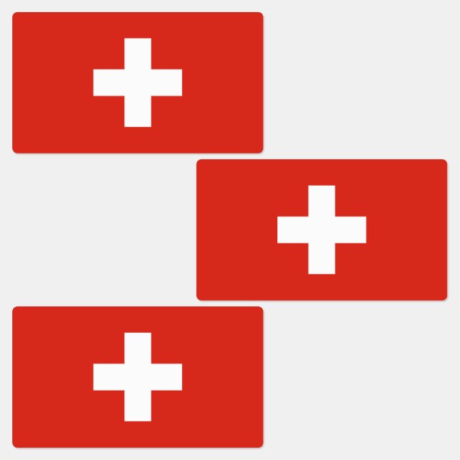 Switzerland Flag Labels (Group)