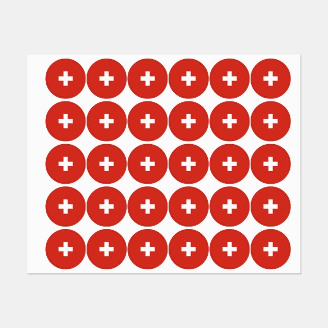 Switzerland flag labels (Sheet)
